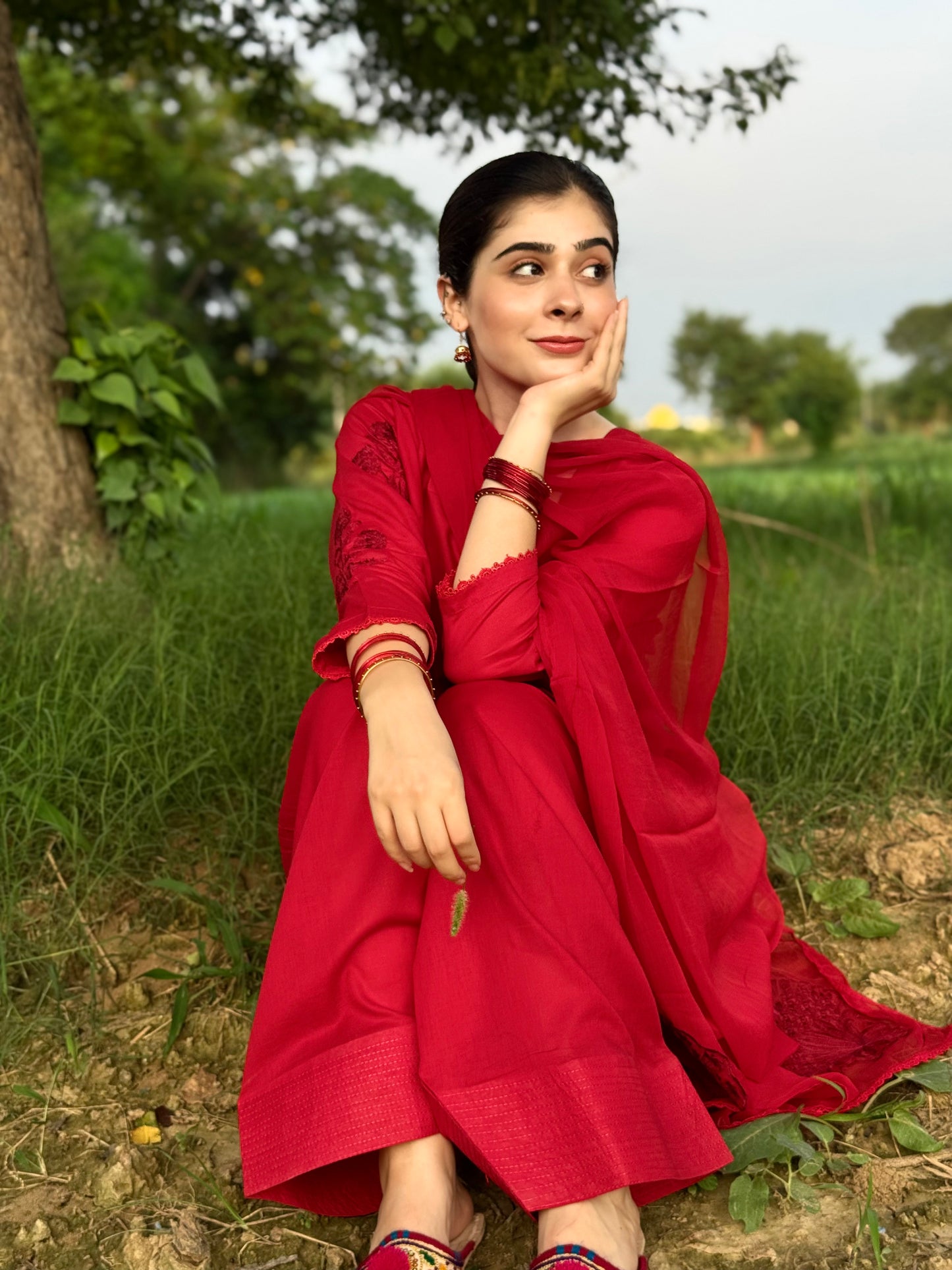 Spice Red Farshi Shalwar Set